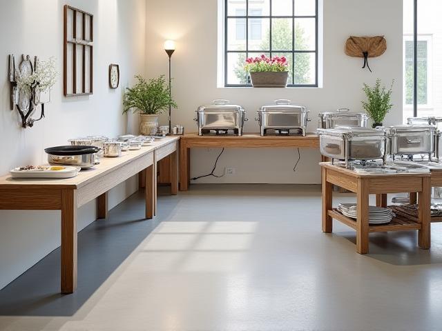 Selection of catering equipment available for hire